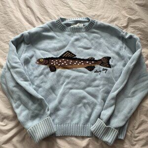 Dairy Boy Fish Sweater Size Medium